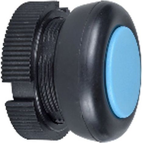 Pulsante blu dal design ergonomico e tensione 220V.