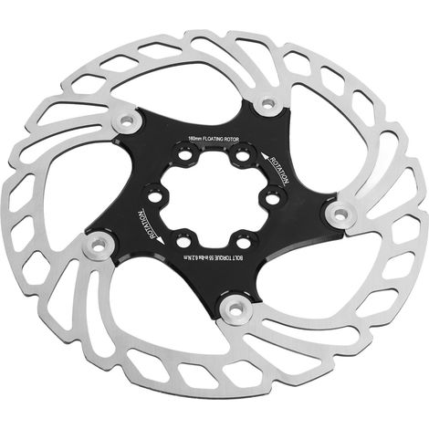 Disque de frein à disque vélo léger dissipation thermique VTT route frein flottant 6 vis 160mm/6,3in (1/5)