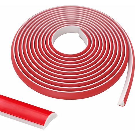 3.5M TPE Quadrant Trim, 129mm Self Adhesive Flexible Skirting Board Trim, Wall Corner Coving Moulding Strip, Gap Caulk Seal Edging for Wall Ceiling Kitchen Shower Laminate Flooring Cabinet