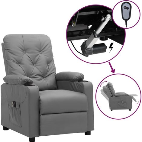 Fauteuil inclinable électrique Gris Similicuir (1/5)
