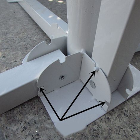 Support de parasol de plage pliable et portable pour terrasse extérieure, blanc (1/5)