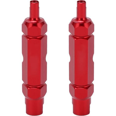 2 pièces Clé à Double Tête pour Démontage Valve Presta et Schrader, Outil de Réparation Vélo Rouge (1/5)