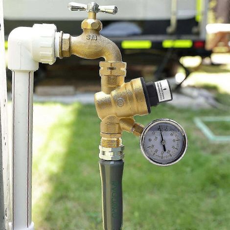 Régulateur de pression d'eau pour camping-car, en laiton sans plomb, réducteur de pression réglable pour véhicules de loisirs (1/5)