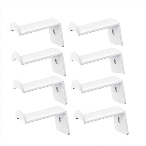 Crochets muraux pour chapeaux de 7 cm (lot de 8) - Porte-chapeaux de cowboy, support pour casquettes, organisateur pour casquettes de baseball, décoration western blanche (1/5)
