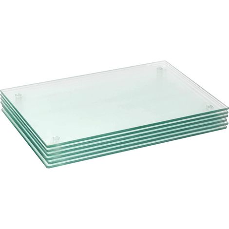 Ensemble de 6 sets de table en verre transparent, 400 x 300 mm (1/5)