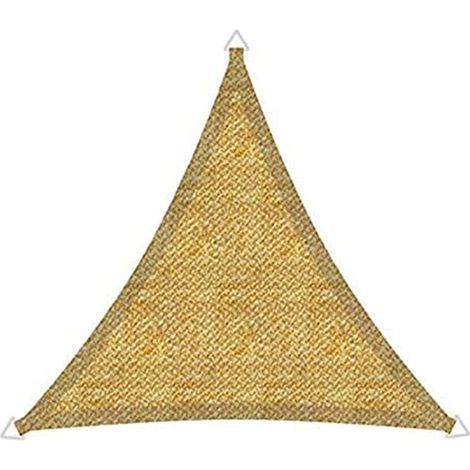 TENDA A VELA OMBREGGIANTE PARASOLE TRIANGOLARE 3,6×3,6x3,6mt BEIGE (1/7)