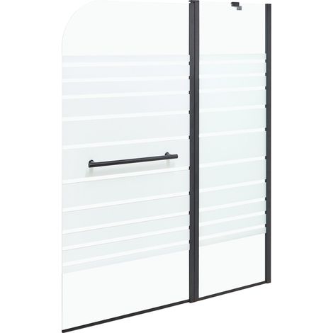 Badewannenaufsatz TUAPI 140 x 100 cm Schwarz