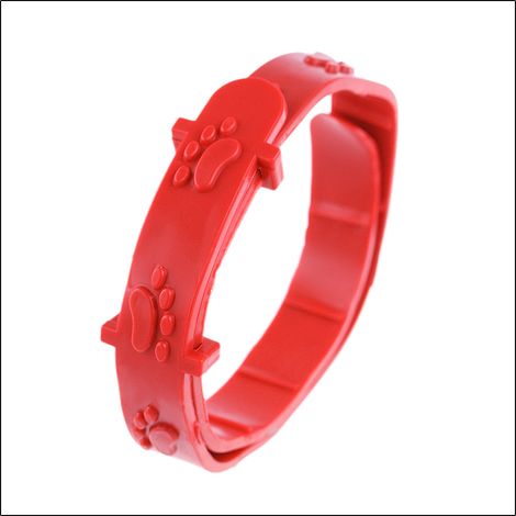 Lot de 3 colliers anti-puces, acariens et tiques rouges réglables pour chats - Accessoires pour animaux de compagnie (1/3)
