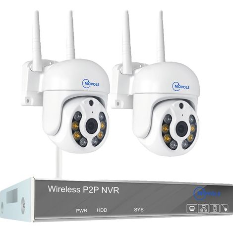 Système de vidéosurveillance sans fil, résolution 3MP, étanche IP66, 10CH 5MP Avec 2 PTZ-a, 2T-b (1/2)