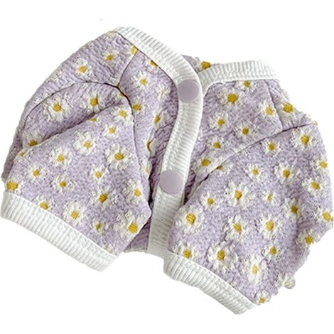 Chemise Pour Chien Et Chat En Coton Impression Florale Boutons Pression Printemps Automne Taille L (1/5)