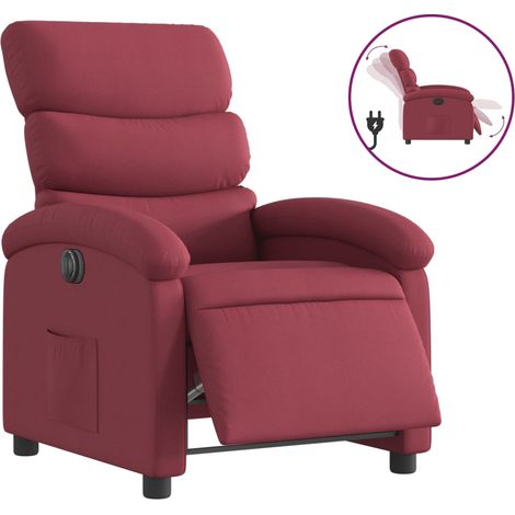 Maison Exclusive - Relaxsessel Elektrisch Weinrot Stoff
