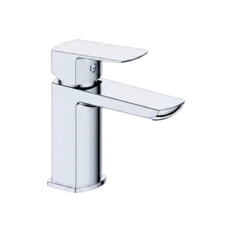 Miscelatore Lavabo Design Minimal con Piletta Click Clack in Ottone 1”1/4 – Cartuccia Ø35 mm (1/3)