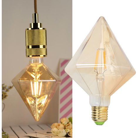 LED-Filamentlampe im Retro-Stil, Pyramidenform, 4 W, E27-Sockel, warmweißes Licht, für die Wohnraumbeleuchtung (1/5)