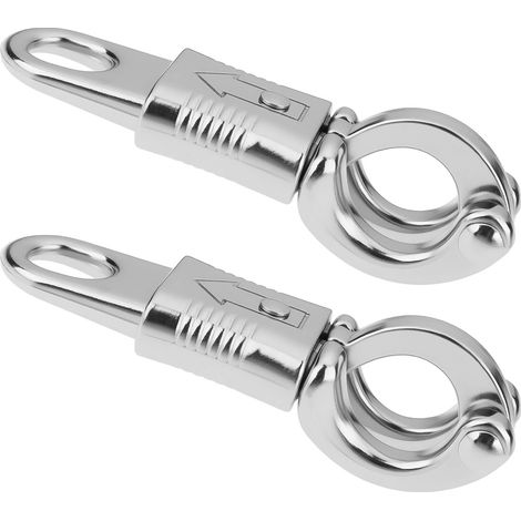 2 x 100mm Zinc Alloy Quick Release Headcollar Hooks for Horse Hitch and Lead Rope (1/5)