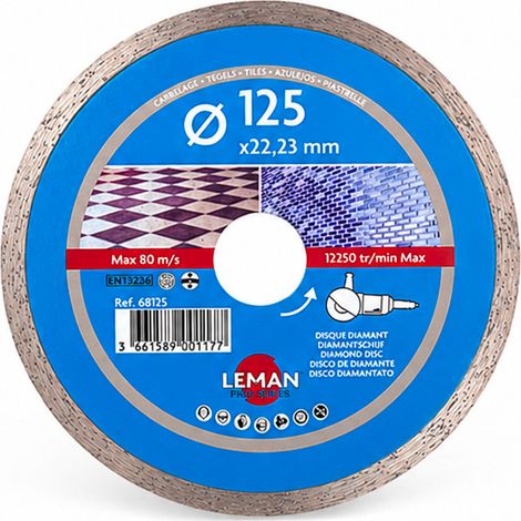 Disque diamant pour carrelage - Spécial céramiques - Disques pour découpe nette de carreaux de carrelage - Jante continue - (1/3)