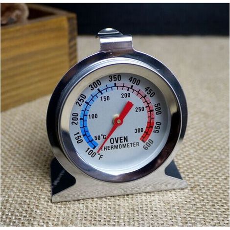 Professional stainless steel oven thermometer, instant reading 50–300 °C / 100–600 °F, ideal for cookers, grills and smokers (1/5)