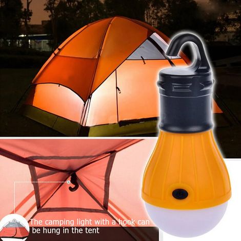 Lot de 4 lampes de camping avec prise (rouge, bleue, verte, orange), LED Campi-AquaForge (1/5)