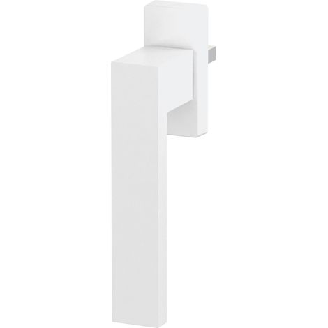 Kintech – Poignée de fenêtre blanche RAL9003 mate – Aluminium durable – Dimensions 7x25 mm – Vis M5x30 – Crantage 4 positions 90°