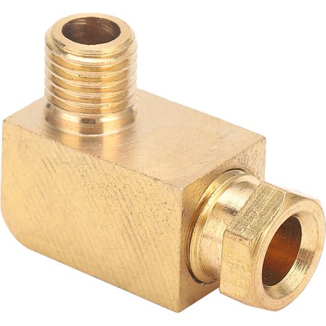 Raccord coude 90° laiton compression, lubrification, filetage M8 x 1, tube 6mm PL608 (1/5)