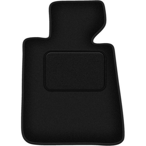 Alfombrilla de terciopelo para el conductor para: BMW Serie 3 E30 Coupé (1982-1994) negra