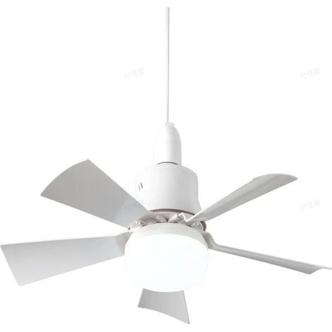 Deckenventilator mit Fernbedienung, leise, 5 Flügel, Deckenleuchte, E26, Deckenventilator, Sommer/Winter, Schlafzimmer, Esszimmer, Weiß (1/4)