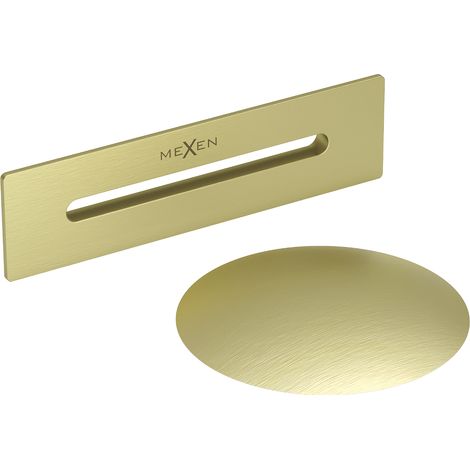 Mexen Uni tappo con troppopieno per vasca da bagno freestanding, oro spazzolato - 5100-55