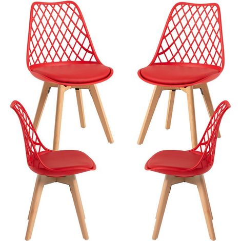 Packs Sillas Comedor - Pack 4 Sillas Mima - Rojo