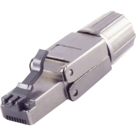 BKL Electronic RJ-45 Stecker, werkzeuglos, quick, STP, Cat. 6A 10121220 Schwarz 1 St.