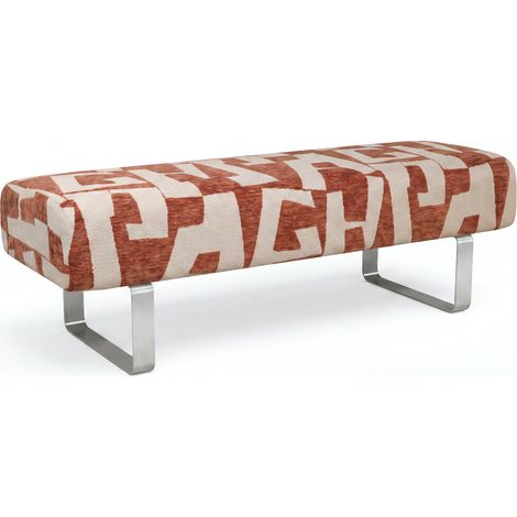 Banc en tissu texturé à motifs terracotta NOXX