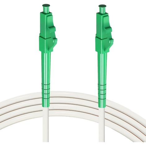 10 m LC-zu-LC-Glasfaserkabel, Simplex-Singlemode-Patchkabel OS2 9/125µm LSZH, weißes Glasfaser-Verlängerungskabel für Freebox-Internetbox-Router (FTTH, FTTB, FTTx)