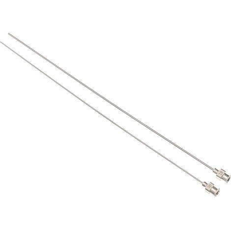 Aiguille de Distribution Lot de 2 Pièces Luer Lock en Acier Inoxydable Argentée, Pointe Émoussée de Précision pour Usage Industriel et Laboratoire (1/5)