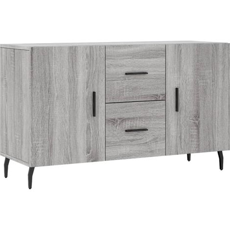 Credenza cassettiera cassettiera mobile contenitore organizer cucina soggiorno salonsonoma 100 x 36 x 60 cm derivati del legno grigio 020036257