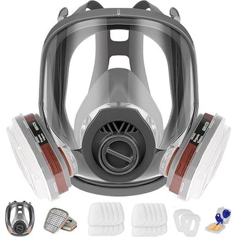 Masque intégral Masque respiratoire avec filtre pour peinture & poussière bricolage et travaux professionnels (1/5)
