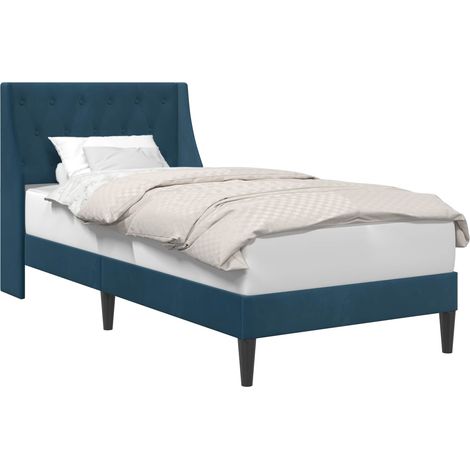 Maison Exclusive - Struttura del letto con testiera Blu 80 x 200 cm Velluto