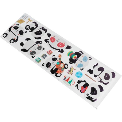 Sticker mural DIY Panda dessin animé, décoration pour salon, chambre, maternelle