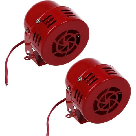 2 sirènes d'alerte aérienne 12 V pour véhicules (voiture, camion, vintage, motorisées, pompiers), USA-JBMEDIA (1/4)