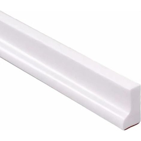 Flood Barrier, Threshold Bar Seal, Indoor Folding Door Strip, Shower and Bath Wall for Wet and Dry Separation, Suitable for Kitchen and Bathroom (100cm, White) (1/5)