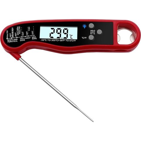 Ph-mètre Thermomètre Alimentaire Cuisine Numérique Viande Cuisson (1/5)