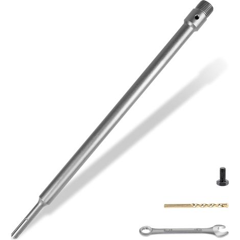 400mm Rallonge pour scie trépan SDS, Manche Rond de 350 mm SDS Plus, SDS Plus Poignée Barre de Connexion (Filet fin au pas de 2 mm) (1/5)