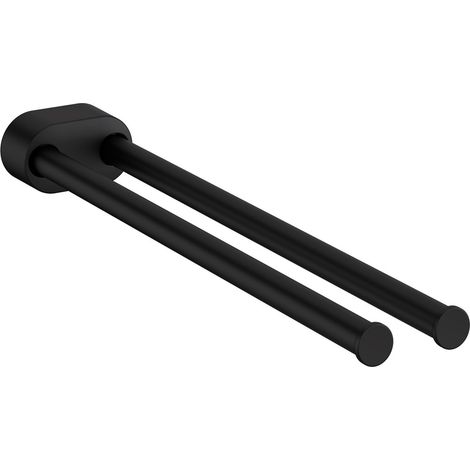 COSMIC Architect Sp porte-serviette de salle de bain barre de serviette noir doux (noir mat) murale seulement vissé (60CM) (1/5)