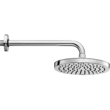 Braccio doccia con soffione tondo in ottone cromato modello oki ø200 1 getto BOSSINI