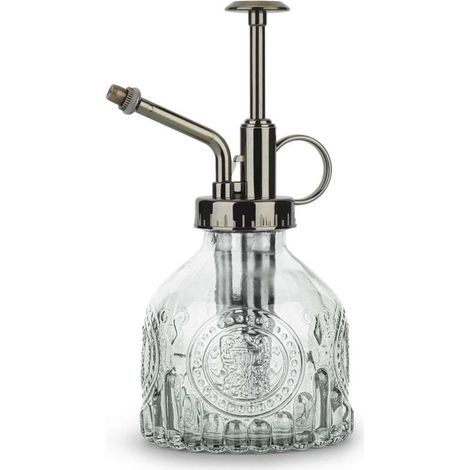 Flacon pulvérisateur en Verre, arrosoir Vintage de 6,5 "de Haut avec Pompe supérieure, buse à Haute atomisation étanche pour Plantes de Jardin Fleur, Solutions de Nettoyage - Blanc (1/5)