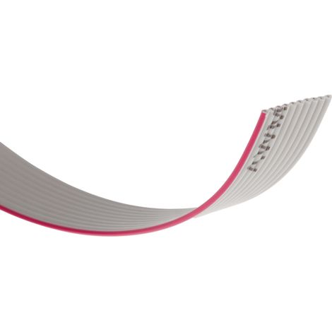 Câble en nappe RS PRO 10 voies 28 AWG, pas de 1.27mm, Gris, 30m ( Prix pour Boîte de 30 Mètres )