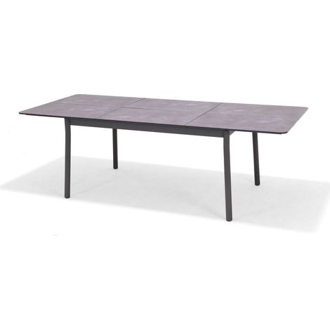Primaster Gartentisch Taormina 160 x 99,8 cm ausziehbar bis 2,40 m Aluminium Esstisch (1/3)
