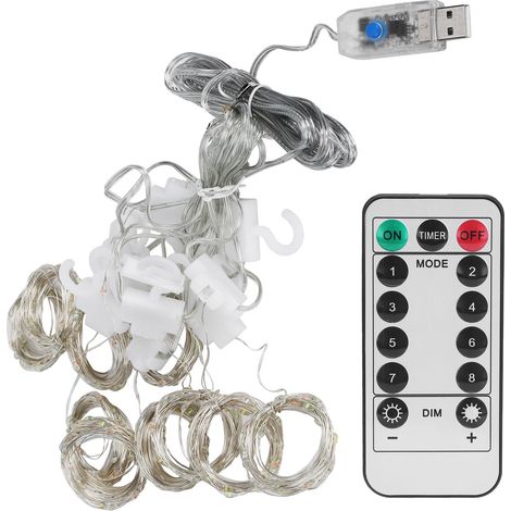 3x3 m Fil Lumineux en Cuivre USB pour Déco de Noël Maison avec Télécommande (1/5)