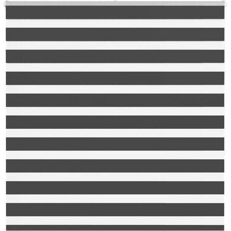 Doppelrollo Schwarz 145x150 cm Stoffbreite 140,9 cm Polyester