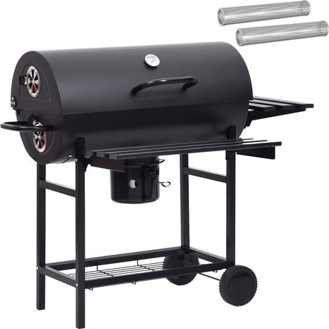 Barrel Grill with Wheels and Shelves 3 pcs 115 x 85 x 95 cm vidaXL (1/5)