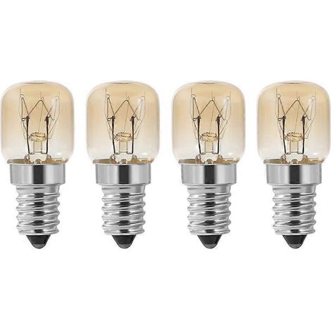 4 Stück E14 Ofenlampen, 15 W, mit klarer Kappe (1/5)