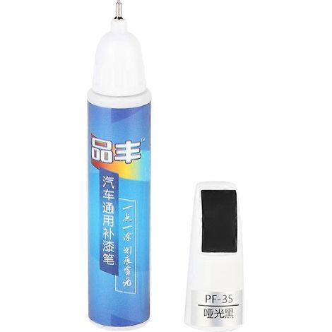 Stylo de retouche peinture Fix It Pro pour éliminer les rayures et applicateur de vernis transparent (Noir mat)