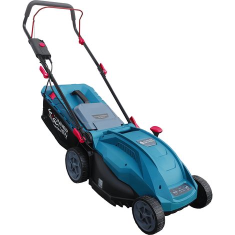 Könner & Söhnen Rasaerba Elettrico KS 38LM16, 1600 W, Larghezza di Taglio 38 cm, Regolazione Altezza, Cesto di Raccolta 40 L, Design Ergonomico, Ideale per Giardini di Piccole e Medie Dimensioni (1/5)